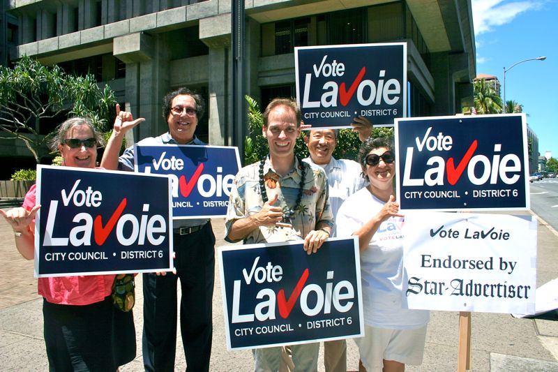 Team Lavoie Sign waving