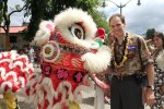 Frank with a Chinatown dragon